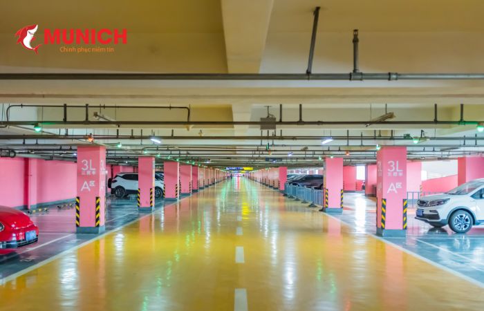 Tầng hầm khi sử dụng sơn Epoxy tạo tính thẩm mỹ cao