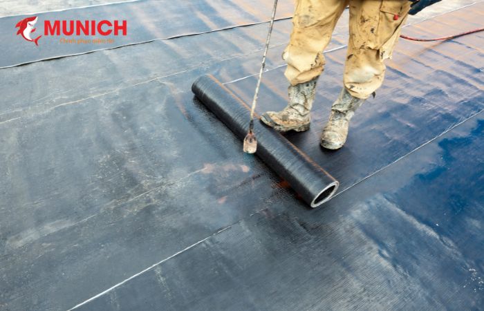 Hình ảnh khi thi công màng chống thấm cho công trình