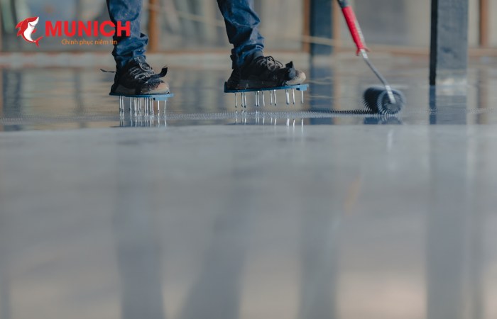 Bề mặt sàn được sử dụng sơn Epoxy