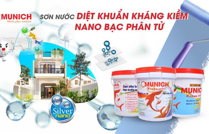Một số dòng sơn diệt khuẩn kháng kiềm mang thương hiệu Munich