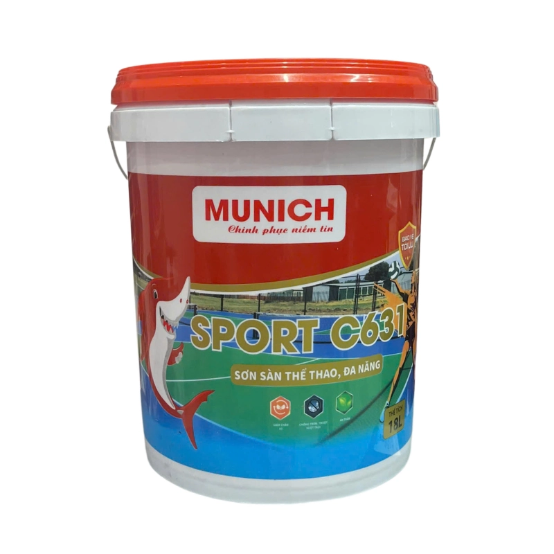 Munich Sport C631 - Sơn sàn thể thao đa năng, sơn sân pickleball - Ảnh 4